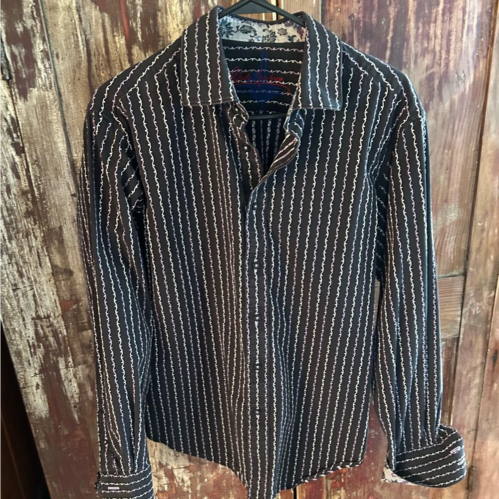 Robert Graham Quality Men’s Shirt With Contrasting Patterns